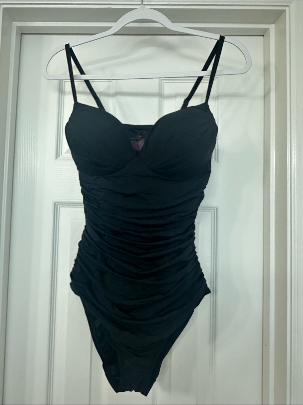 Victoria's Secret Black Ruched One-Piece Swimsuit